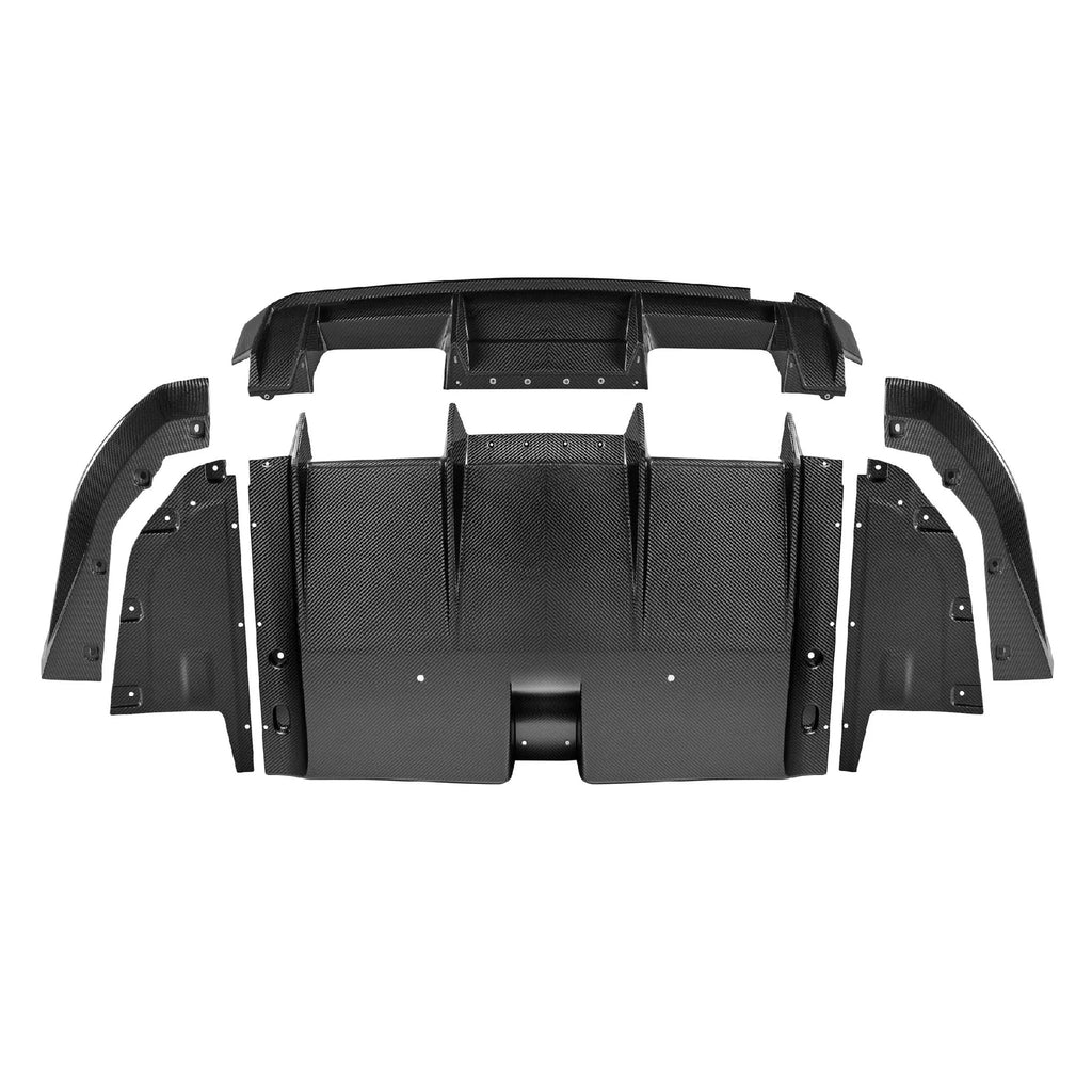HAW RSC Style Dry Carbon Fiber 7 Pieces Rear Diffuser for BMW M3 G80 / G81 M4 G82 / G83