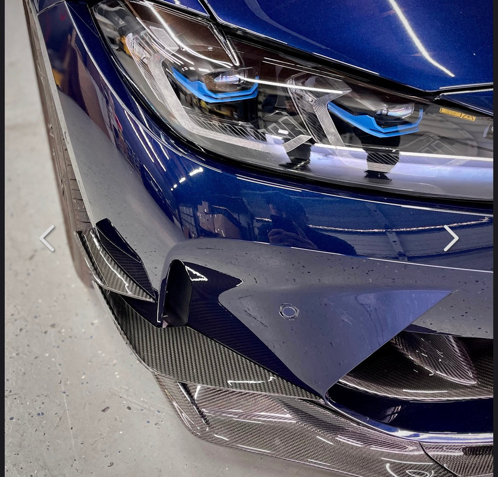 HAW V Style Dry Carbon Front Canards for BMW M3 G80 G81 M4 G82 G83