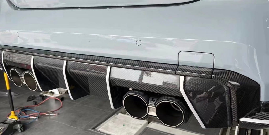 HAW OEM Style Dry Carbon Fiber Rear Diffuser Trim for BMW M3 G80 / G81 M4 G82 / G83