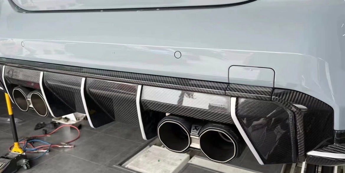 HAW OEM Style Dry Carbon Fiber Rear Diffuser Trim for BMW M3 G80 / G81 M4 G82 / G83