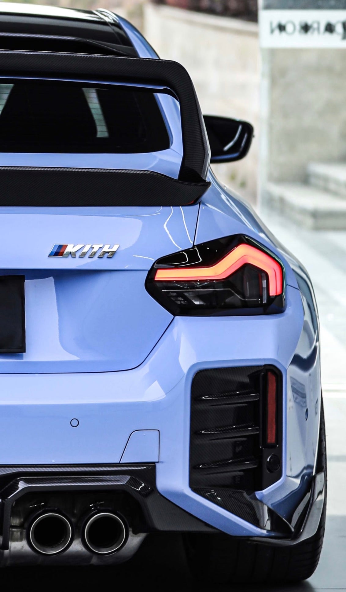 HAW MP style Pre Pregged Dry Carbon Fiber Rear Bumper Trim for BMW M2 G87