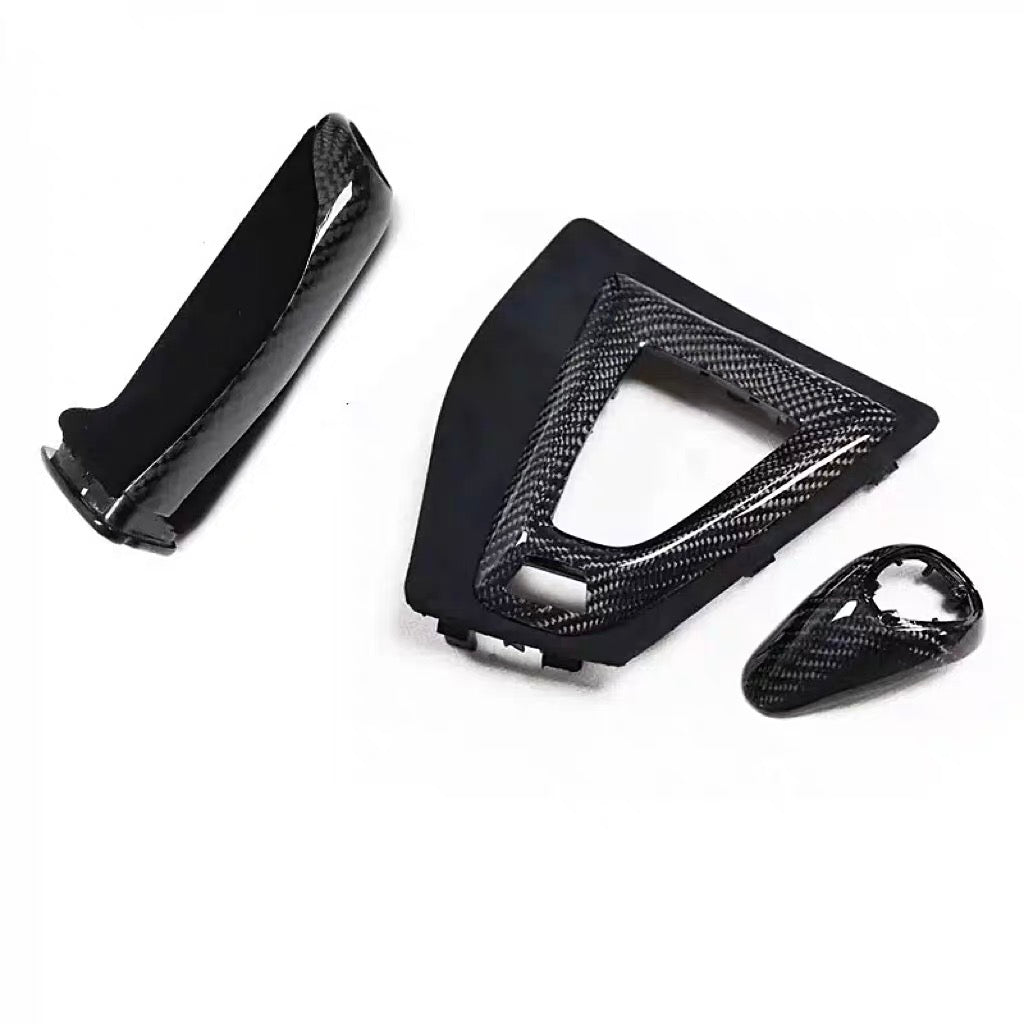HAW OEM Style 3 Pieces Carbon Fiber Interior Gear Shifter Hand Brake Trim Set for BMW M Models F Series F80 F82 F87