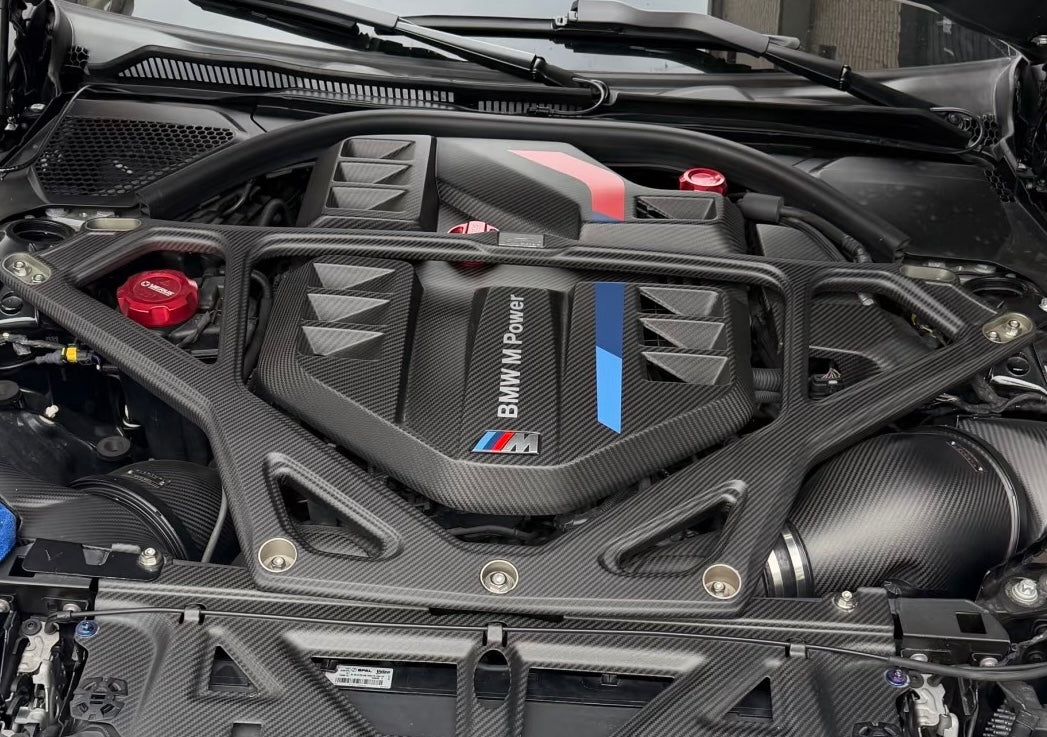 HAW OEM Style Pre Pregged Dry Carbon Engine Cover For BMW M2 G87 / M3 G80 G81 / M4 G82 G83
