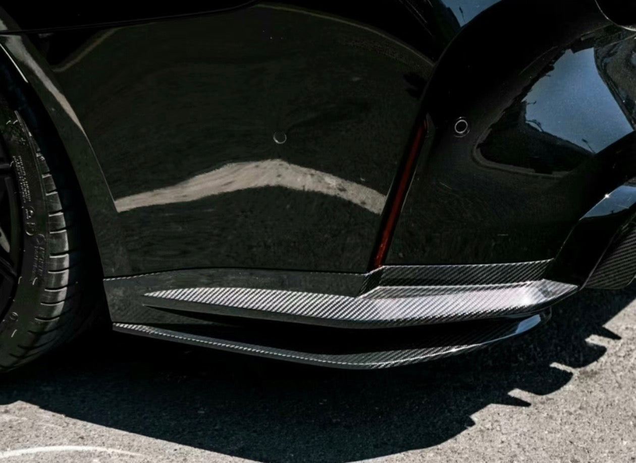 HAW R44 Style Dry Carbon Rear Side Splitters for BMW M3 G80 G81 M4 G82 G83