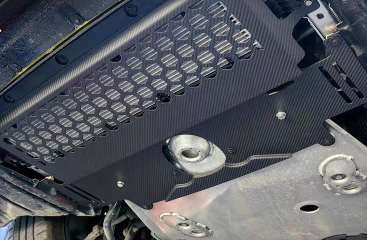 HAW Design Dry Carbon Fiber OEM Style Oil Cooler Skid Plate Guard Kit for BMW M2 G87 / M3 G80 G81 / M4 G82 G83