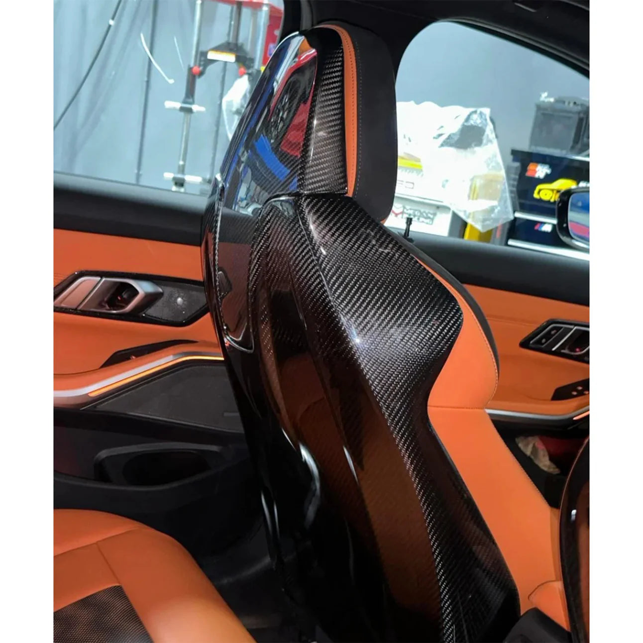 HAW OEM Style Carbon Fiber Dry Carbon Fibre Front Seat Full Covers for M3 G80 G81 M4 G82 G83