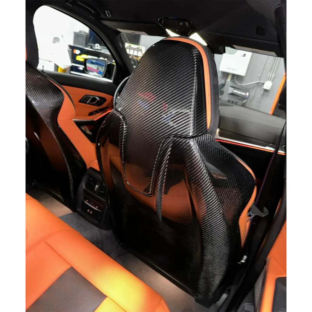 HAW OEM Style Carbon Fiber Dry Carbon Fibre Front Seat Full Covers for M3 G80 G81 M4 G82 G83